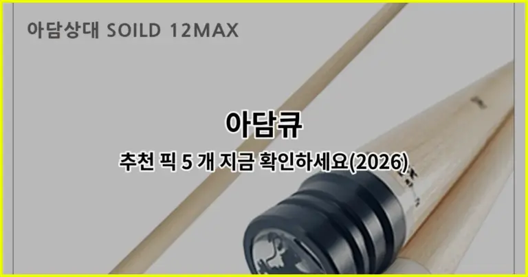 아담큐 추천 픽 5 개 지금 확인하세요(2026)